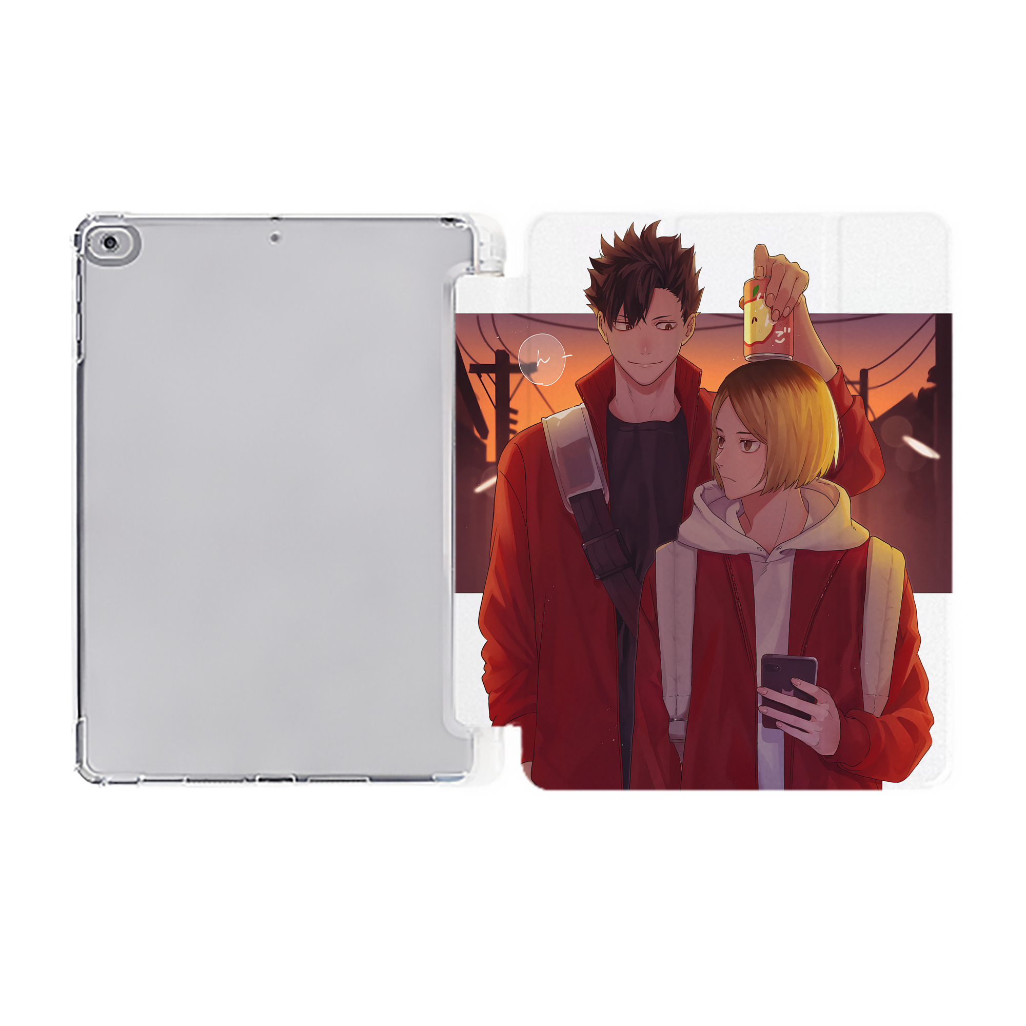 （画像用） ハイキュー!! Haikyu!! IPad ケース ペン収納付き 三つ折りスタンド PUレザー×シリコン 対応機種9.5/10.5/10.9インチ